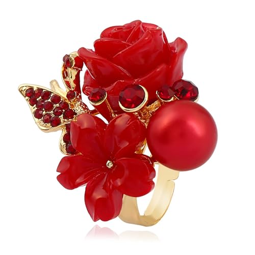 Bague résine plaqué or ajustable, le bijou papillon idéal pour un mariage bohème