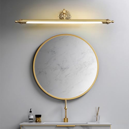 Image of Aiwen LED Vanity Light Fixture 12W 27.95 inch Bath Vanity Lights with PC Lamp Shade Retro Artwork Picture Lights Wall Sconces for Dressing Bathroom Lighting Neutral Daylight 4000k