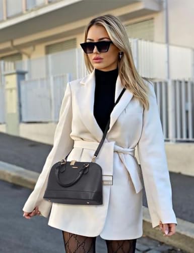 LOVEVOOK Purse for Women Small Crossbody Bags Classic Double Zip Top Handle Dome Satchel Bag - Image 3