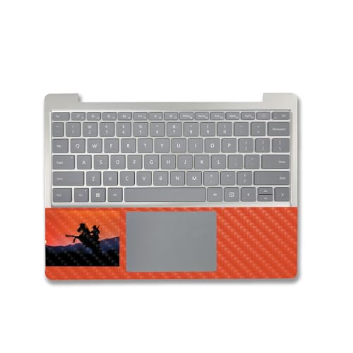 Image of MightySkins Carbon Fiber Skin Compatible with Microsoft Surface Laptop Go 3 (2023) Full Wrap Kit - Bronco Sunset | Protective, Durable Textured Carbon Fiber Finish | Made in The USA