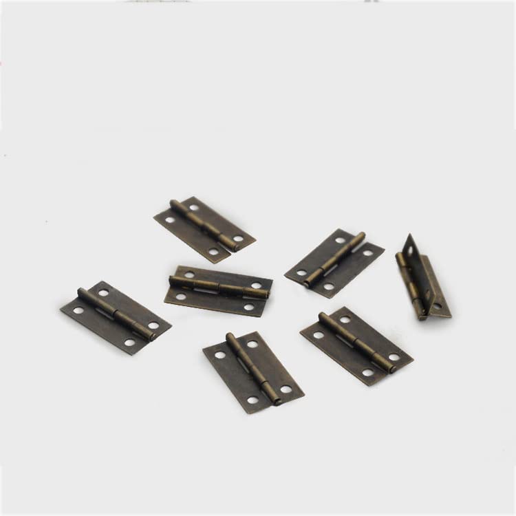 Yueqin 50 Pièces Bronze Antique Mini Charnières Se Pliant Charnière