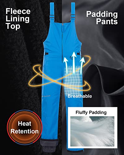 Image of CREATMO US Boy's Snow Bibs Kids Ski Pants Waterproof Insulated Winter Overalls