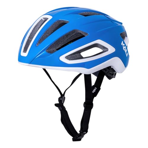 Kali Protectives Uno Adult Bike Helmet, Lightweight Road & Trail Cycling Helmet with Adjustable Fit System, Ventilated Airflow Design, Solid - Gloss Blue/White, Small-Medium