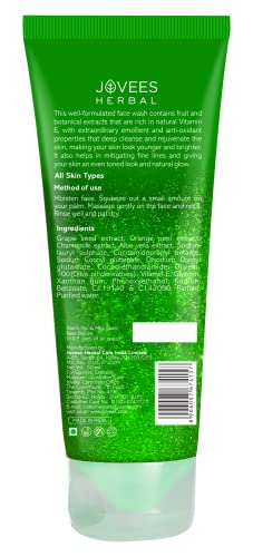 Image of Jovees Herbal Grape Face Wash With Grape Seed & Orange Peel Extracts | For Brighter & Glowing Skin | Reduces Uneven Skin Tone & Fine Lines | For Men & Women 50 ml