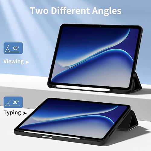 Image of TGK Flip Cover for OnePlus Pad Go 2 12.1 inch Smart Tablet Case Trifold Stand with Pencil Holder (Black)