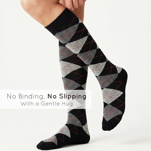 Image of Mysocks Unisex Knee High Long Socks Argyle