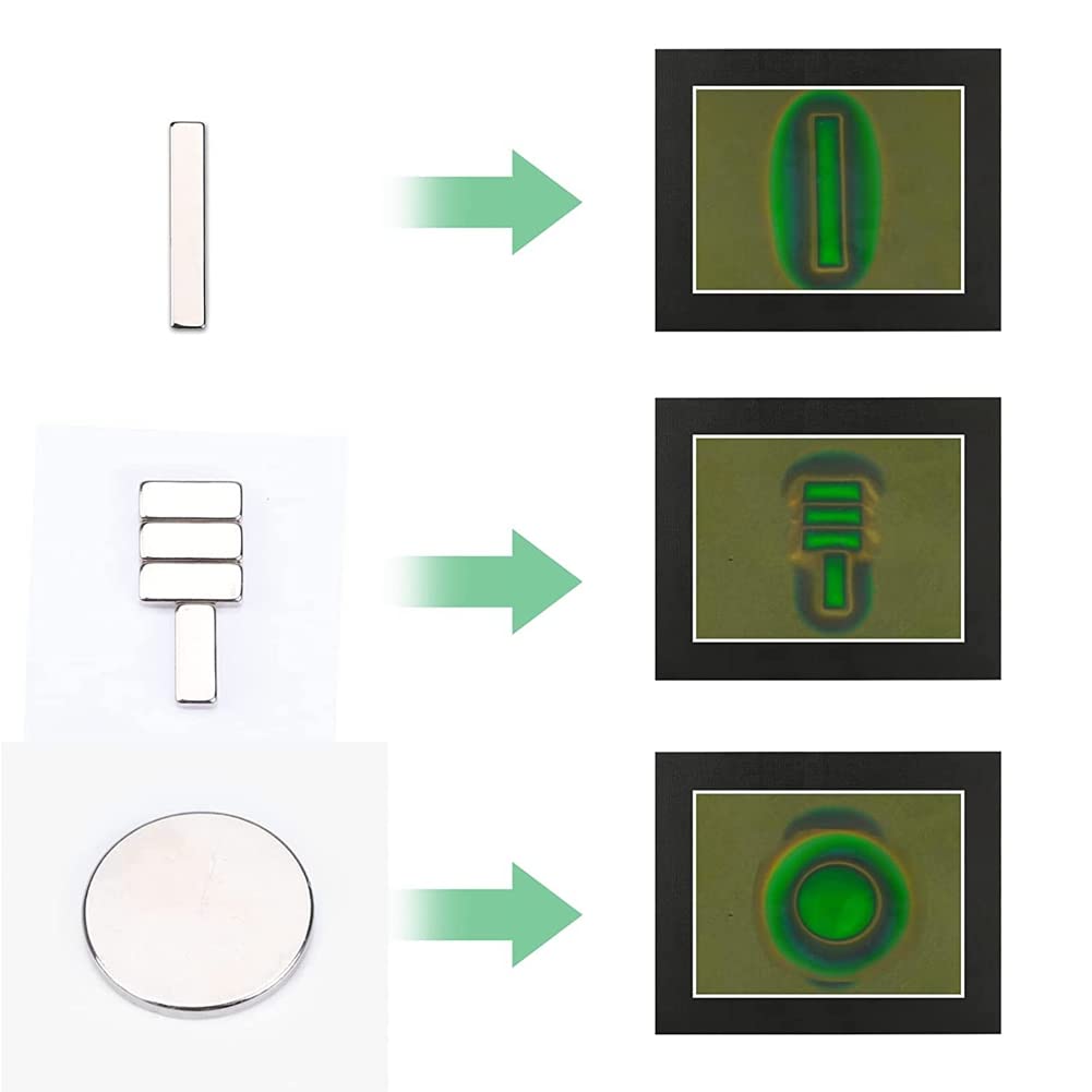 Film de Visualisation de Champ MagnéTique 15,2 X 10,2 Cm, Feuille D'Affichage de Flux MagnéTique, ModèLe MagnéTique de RéCupéRation Automatique InstantanéE pour Scientifique