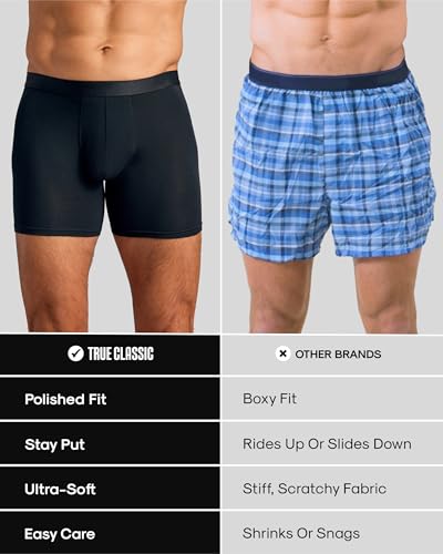 True Classic Mens Underwear – Mens Boxer Briefs Pack, 6” & 4” Novelty Underwear for Men, Micromodal Packs and Singles4