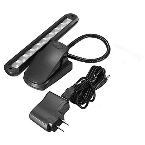 Lampada LED Per Stand Musicale | Flessibile A Clip | Alimentazione USB O Batterie | Per Pianoforte E Studio - Foto 5