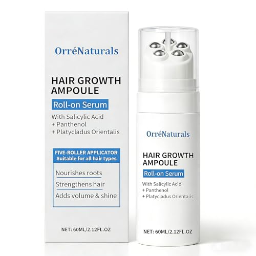 Orrenaturals Hair Revival Ampoule, Hair Growth Serum Roll on with Salicylic Acid, Hydrating & Strengthening Care for Thicker, Stronger and Fuller Hair (1)