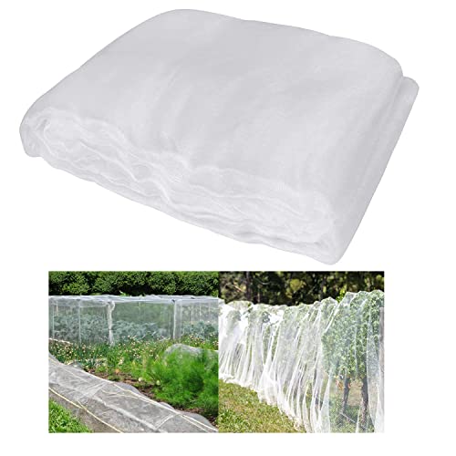 Garden Mesh Netting, 10x15 Feet Bird Netting for Garden Row Cover Bug Insect Netting Pest Barrier Screen Plant Fruit Tree Netting for Protecting Flower Vegetables Garden Covers for Raised Beds(White)