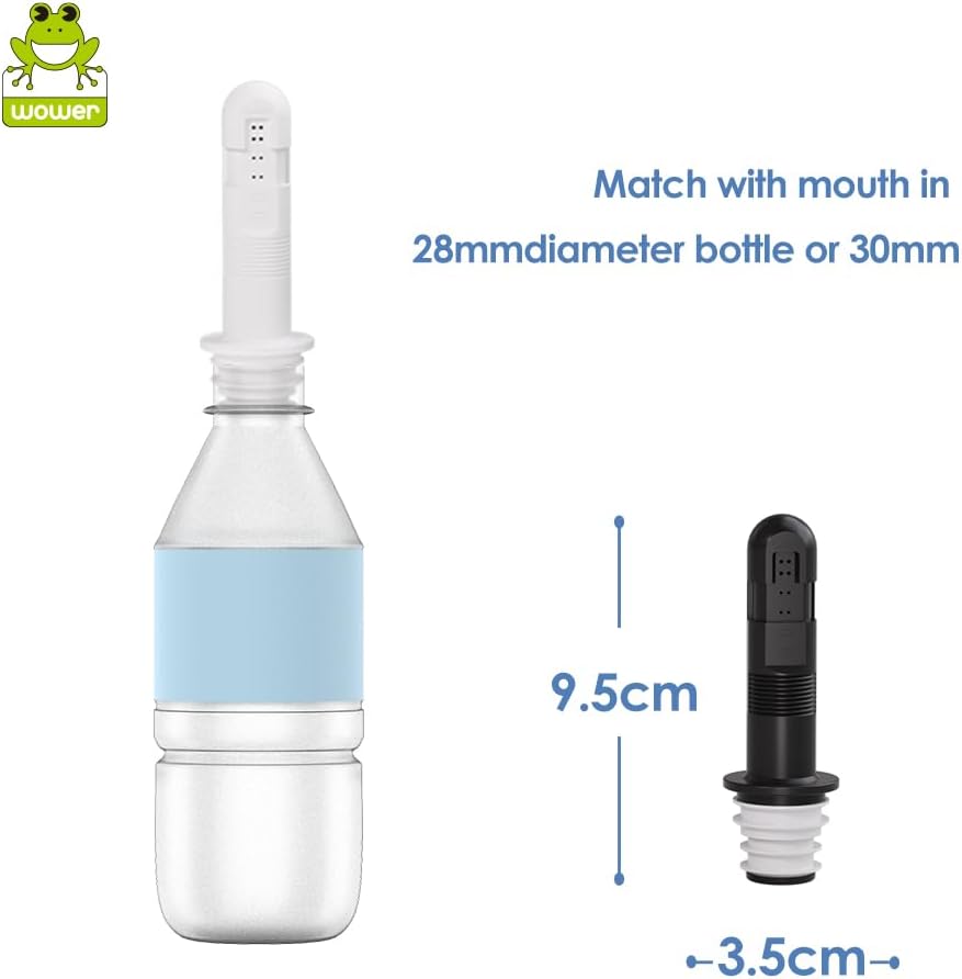 Backpacking Bidet - wower 2 Pack Portable Bidet for Travel, Toilet, or Camping. Compatible with Every Bottle, Portable Shattaf Water Sprayer with 350ml Bottle, Ultralight