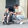 KikkaBoo Passeggino Leggero fino a 22 kg CIELA, Piegatura Automatica, Schienale Reclinabile, da Viaggio, Misura Bagaglio a Mano, Grigio