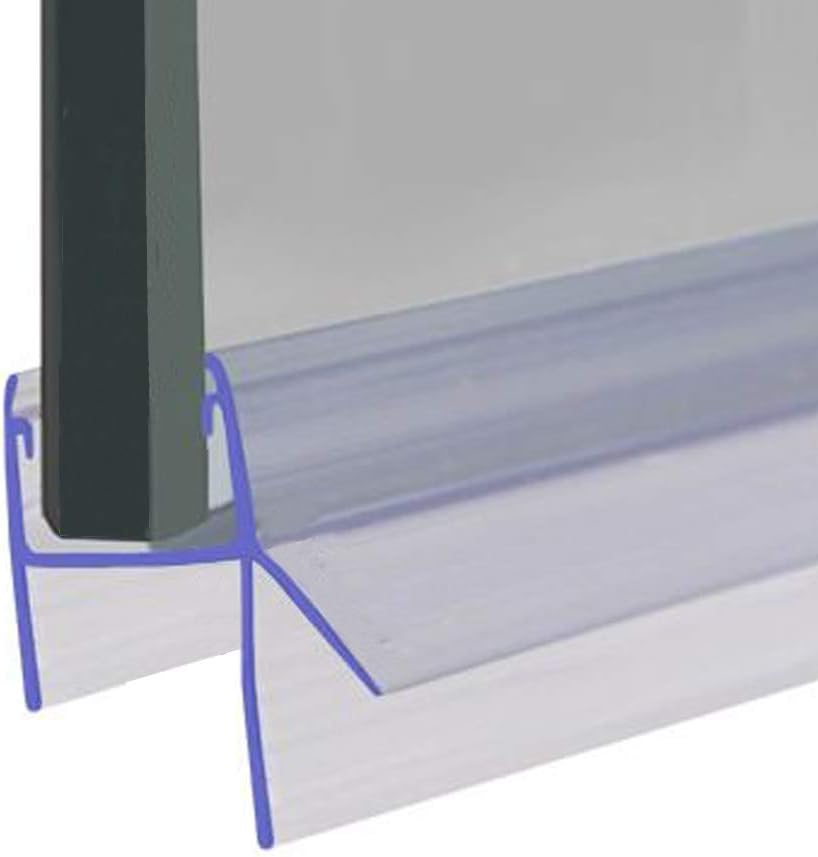 Shower or Bath Screen Door Seal Fits 8, 9 or 10mm Glass Double Fin
