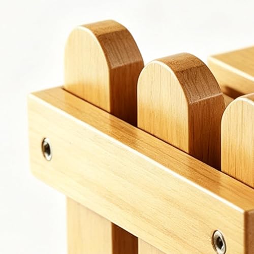 Macetero de madera para esquinas sin espacio en terrazas y salones 7