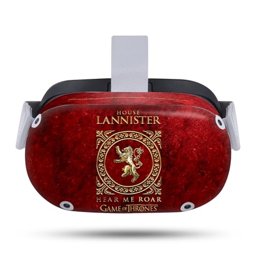 Head Case Designs Officially Licensed HBO Game of Thrones House Lannister Sigils and Graphics Vinyl Sticker Skin Decal Cover Compatible with Meta Quest 2