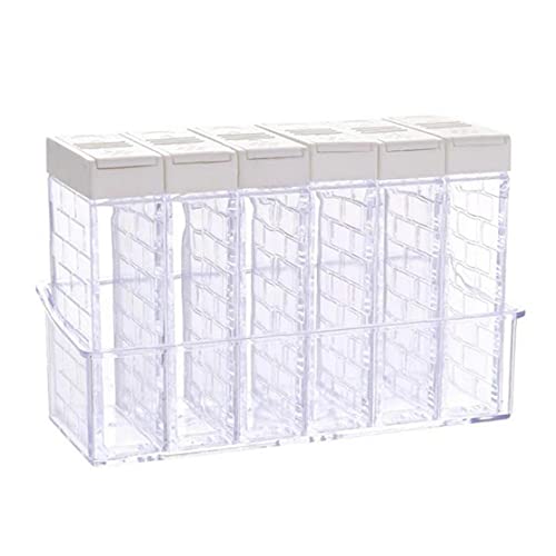 Spice Shaker Box, 6 Pack Salt & Pepper Spice Shaker Box, Camping Kruiden Doos voor Opslag Keuken Creating White Home… - Image 3