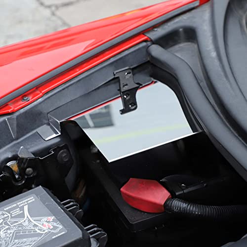Image of Engine Bay Panel Cover for C6 Corvette 2005-2013, Stainless Steel Rear Engine Cover Guards Protector Splash Shield, Fuse Box Cover (Type A Battery Baffle)