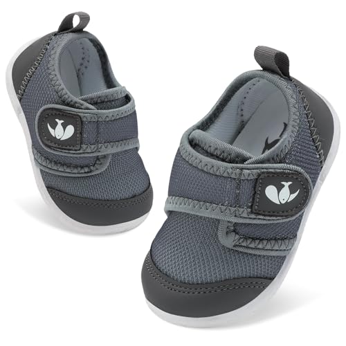 Image of FEETCITY Baby First Walking Shoes Boys Girls Infant Sneakers Crib Shoes Breathable Lightweight Slip On Shoes