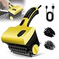 Cordless Electric Grill Cleaning Brush, 360° Rotating BBQ Cleaner with Rechargeable Battery & Replacement Bristles, Perfect for Grills, Kitchens & Bathrooms