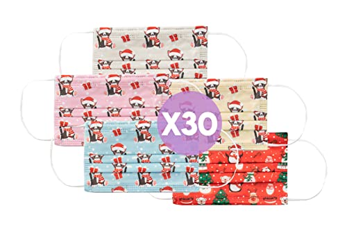 PAIDE P Mascarillas Higi&eacute;nicas Estampado Navidad Infantiles 30 Unidades