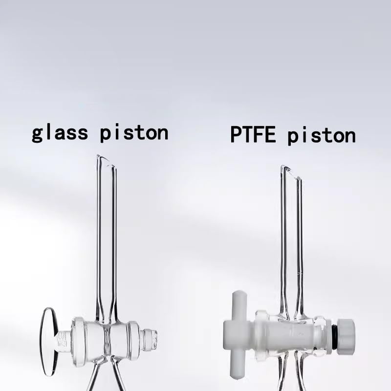 30ml to 1000ml Glass Pear-Shaped Separation Funnel with Glass and PTFE Piston - Ideal for Laboratory Use(500ml (Glass Piston))