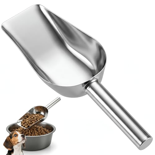 Cuchara para comida de perro y gato de acero inoxidable miniatura 1