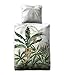 Produktbild jilda-tex Sommer-Bettwäsche Cotton Slub Leinen-Optik 100% Baumwolle Verschiedene Designs (Jungle Life)