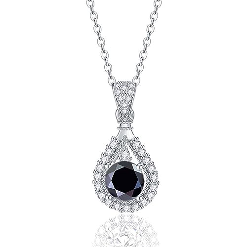 Collier en moissanite 1 ct diamant rond couleur D le cadeau idéal