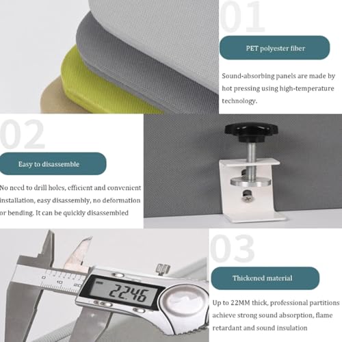Paravent de bureau absorbant le son en fibre de polyester - 6
