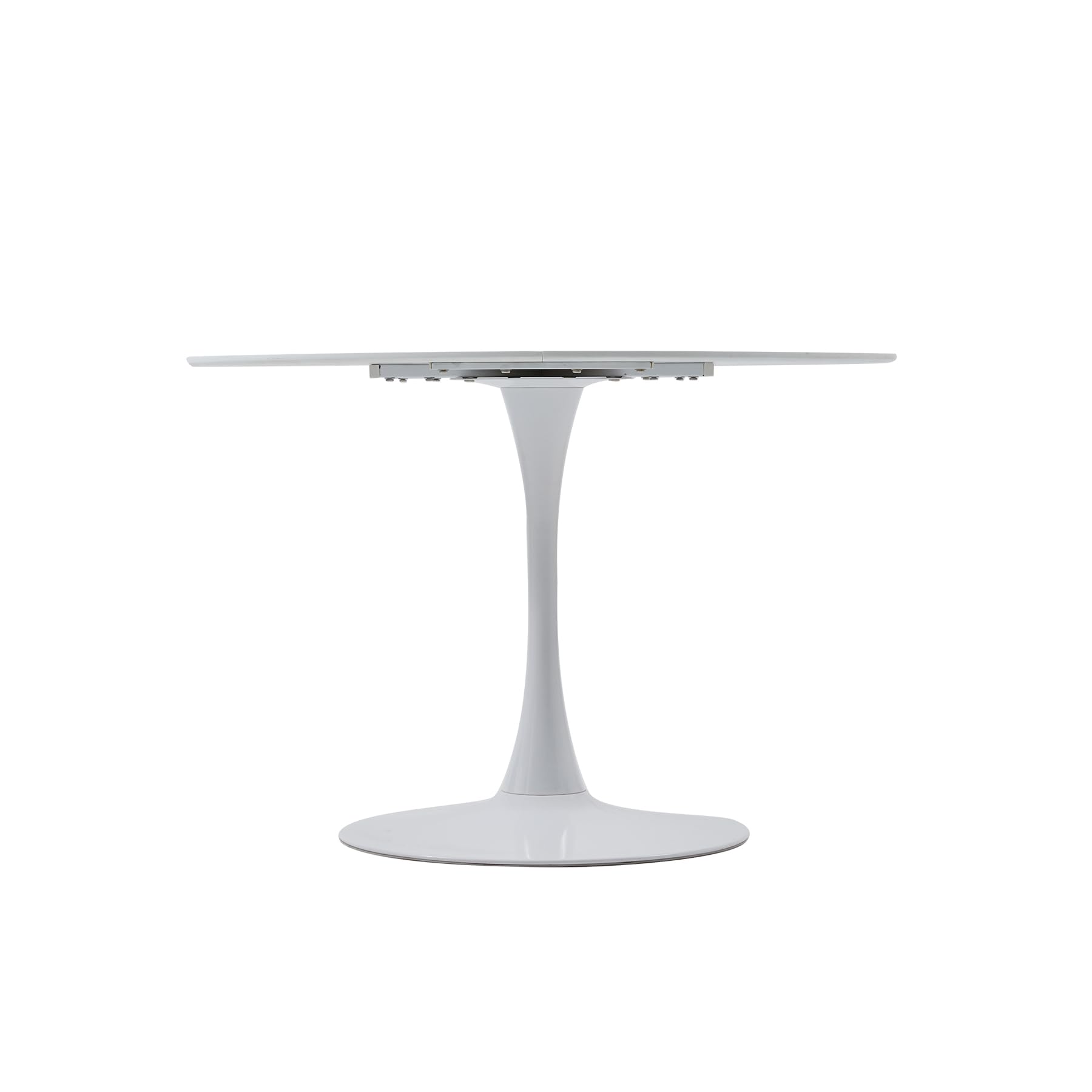 Tavolo da Pranzo Rotondo, Diametro 110cm, Tavolo da Cucina Moderno per Sala da Pranzo, Soggiorno, Caffè, Ufficio, Balcone, 110cm*110cm*75cm (Bianco)