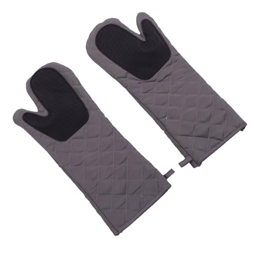 Guantes de horno extralargos contra quemaduras: algodón antideslizante de 18.1 pulgadas 3