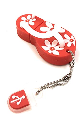 Clé USB 128 Go Onwomania en forme de tong rouge pour sauvegarder vos vacances