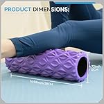 Zmarthumb Foam Roller - 15 inch Deep Tissue Massager for Muscle Massage, Myofascial Trigger Point Release, Exercise, Yoga, Pilates & Stretching(Purple) - Image 2