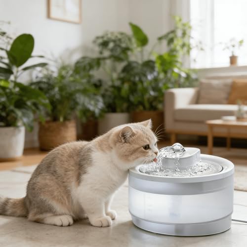 Fuente de agua automática para gatos y perros pequeños 2.5L miniatura 5