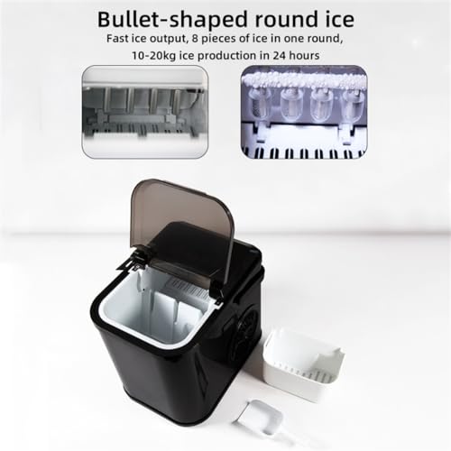 Fabricadora portátil de hielo auto-limpiante, gris miniatura 4