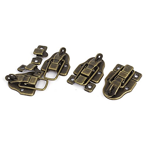 uxcell Boxes Duckbilled Metal Toggle Latch Catch Hasp Bronze Tone 4PCS