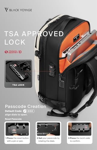 Image of BlackVoyage Vortex Vacuum Seal Travel Backpack 60L Expandable Air Compression System Water Resistant TSA Lock, Aero (Black), 60L (Air Pump Included), Aero