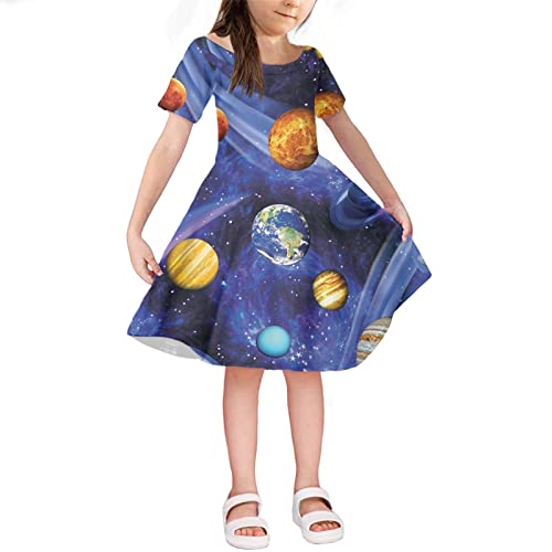 Robe fille 4-14 ans imprimé fleurs vintage et papillons pour l'été