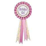 Talking Tables Pony Party Birthday Girl Rossette Badge for a Birthday Party , Pink