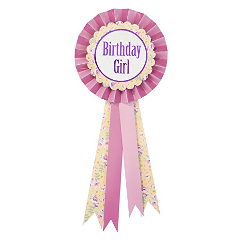 Talking Tables Pony Party Birthday Girl Rossette Badge for a Birthday Party , Pink