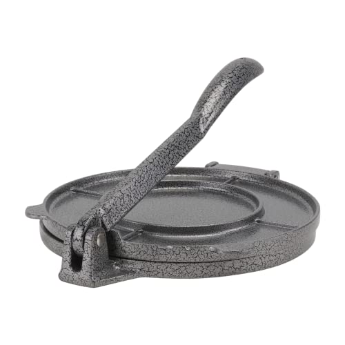 OHPHCALL Aluminum Tortilla Maker Round Shape Press for Evenly Shaping Tortillas Dumplings and Pies Silver Design for Kitchen Recipes