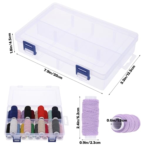 Hilo elástico para coser 0.5 mm, 24 carretes de 30 yd miniatura 2