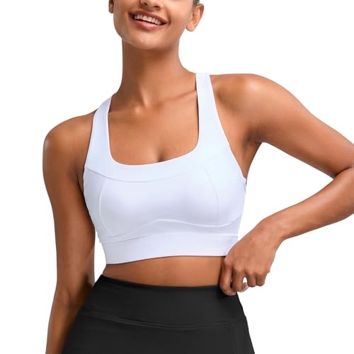 Image of High Impact Sports Bras for Women Running Bra Workout Bra U Back Sports Bra Scoop Neck Padded