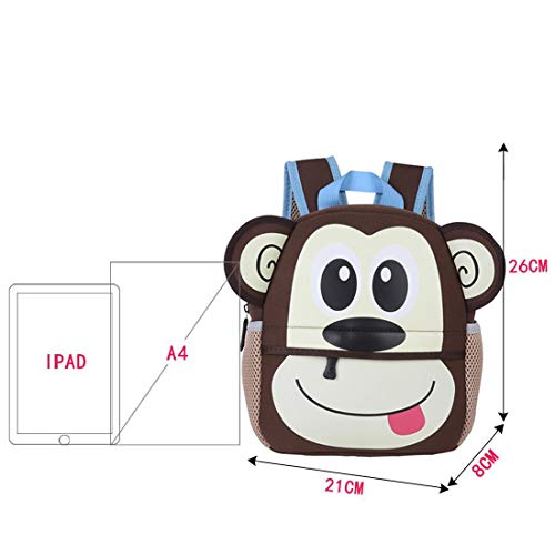 BAIGIO Kinderrugzak kinderen mini schoolrugzak voor jongens meisjes peuters, aap, s, - Image 3