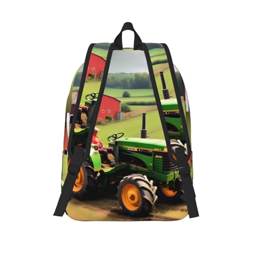 Tractor farm pattern print Duffel Bag, Lightweight Duffel Bag, Casual Backpack, 17.7 x 6.3 x 12.2 inches3
