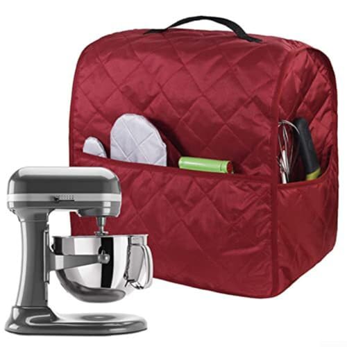 Cubierta acolchada QOXEZY para mezclador de 4.5QT en pongee poliéster gris 5