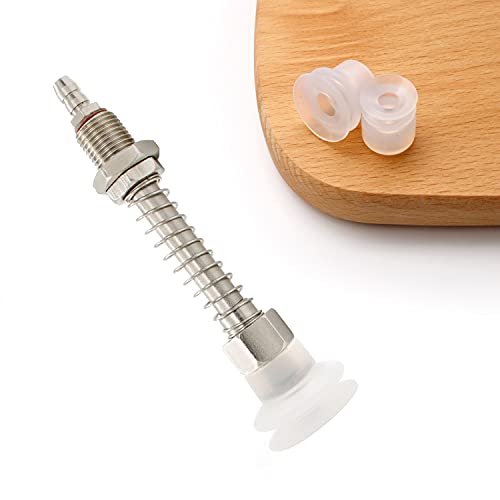 SRJQXH Support à Ventouse TS-M10-L80-11et 3 Pièces Ventouse, Trois Modèles Différents（HSP-25-2 / HSP-20-2 / HSP-15-2）Ventouses en Plastique, Blanc Ventouse en Plastique Transparent, pour Manipulateur