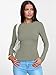 ANRABESS Women's Boat Neck Long Sleeve Shirts Rib Knit Slim Fitting Tops Basic Tees 2026 Casual Comfy Fall Outfits Clothes Saga Green Medium