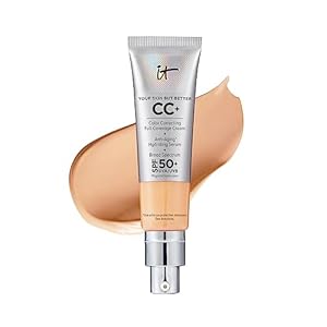 IT Cosmetics Your Skin But Better CC+ Cream – Color Correcting Cream, Full-Coverage Foundation, Hydrating Serum & SPF 50+ Sunscreen – Natural Finish – 1.08 fl oz